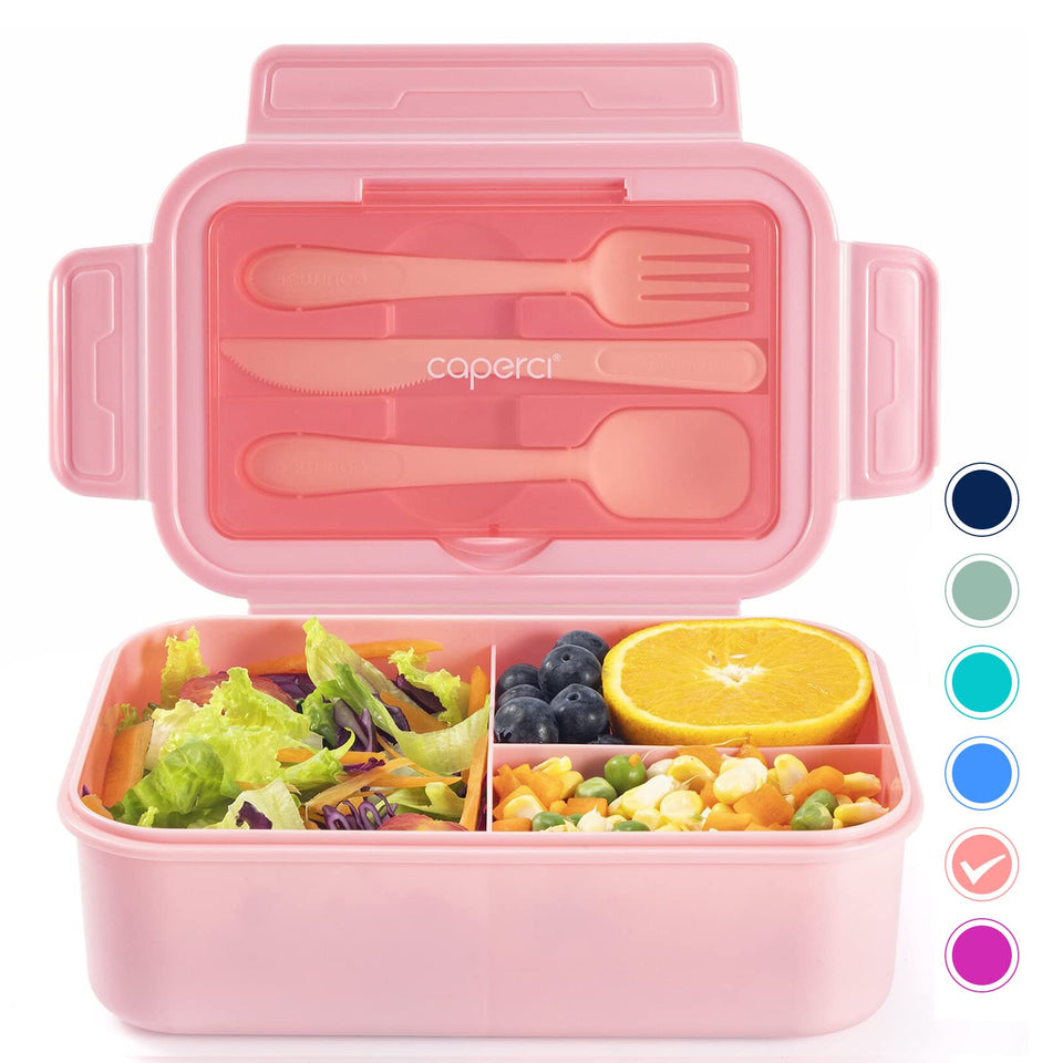 Caperci Classic pink lunch box for stylish on-the-go meals.