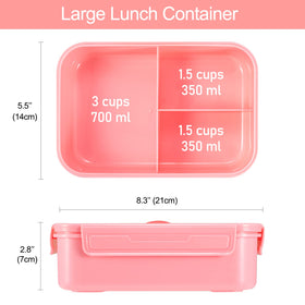 Caperci three-compartment layout keeps portions organized for balanced meals.
