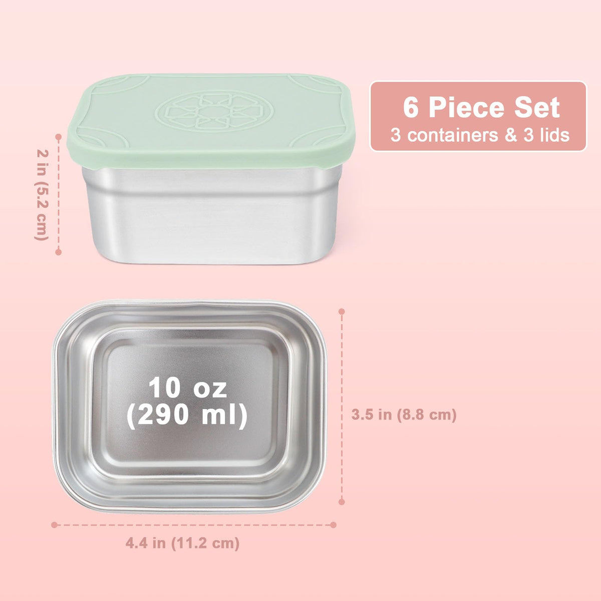 Caperci dishwasher-safe stainless snack container, durable and easy to clean.