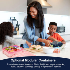 Caperci leak-proof lid with silicone gasket helps keep meals contained and mess-free.
