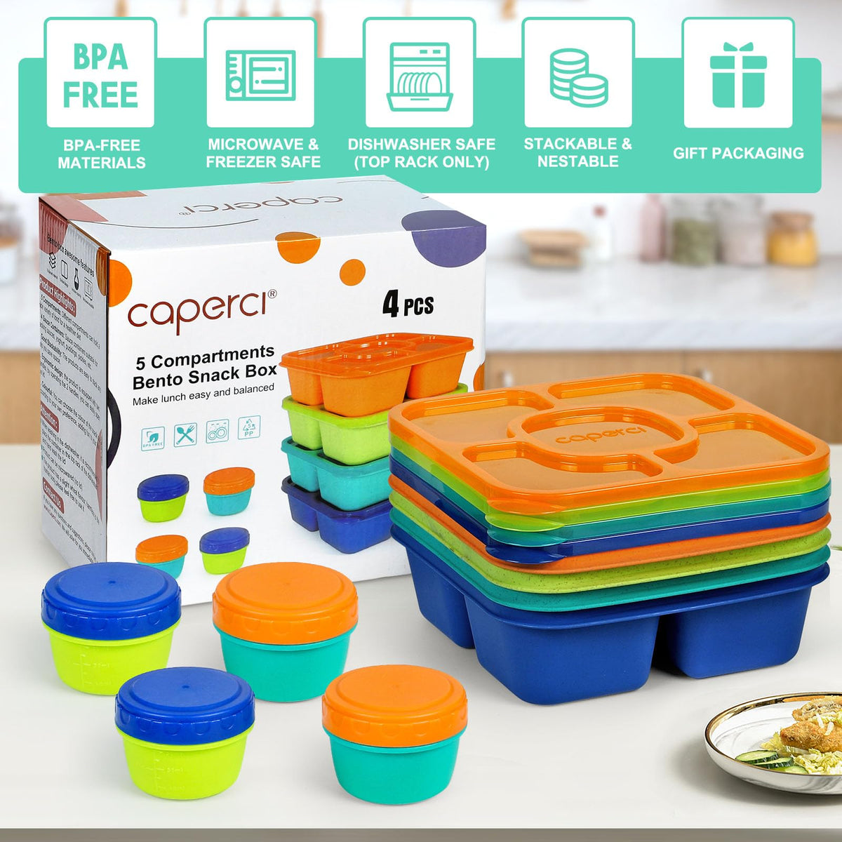 Caperci microwave-safe snack box for quick reheating
