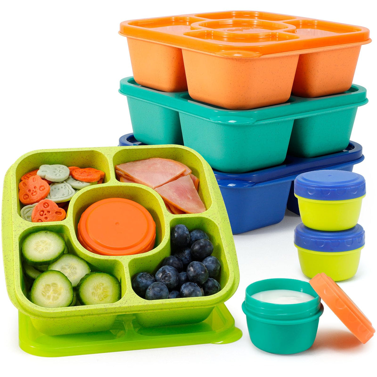 Caperci original bento snack box with five compartments for balanced meals