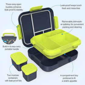 Caperci Sea Life theme lid with supportive handle for portable lunchtime use.