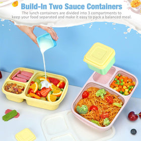 Caperci wheat straw material keeps containers sturdy and light for daily use.
