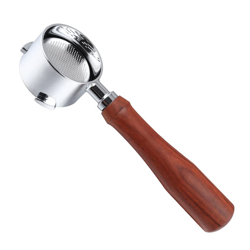 CAPFEI 51mm bottomless portafilter with three ears for visual shot consistency.