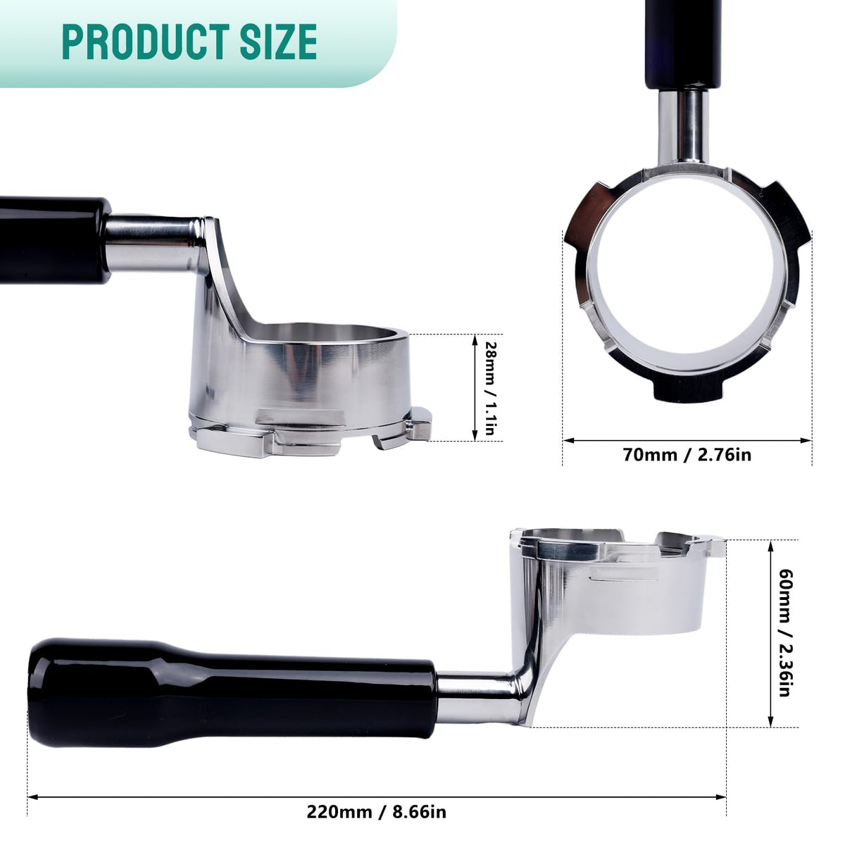 CAPFEI bottomless portafilter helps identify channeling without defects in practice.