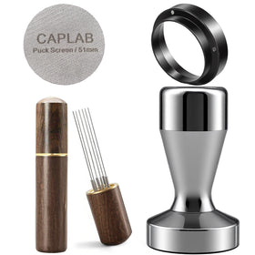 CapLab 51mm espresso kit contents ready for a home setup