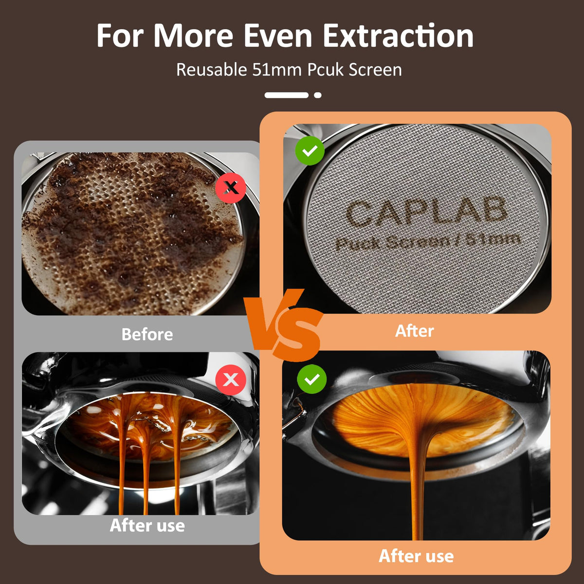 CapLab magnetic dosing ring attached to portafilter reduces spills