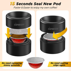 CAPMESSO aluminum foil lids 100 pcs for secure, fresh pod seals