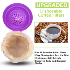 CAPMESSO easy-to-use disposable filter inserted into reusable K-Cups.