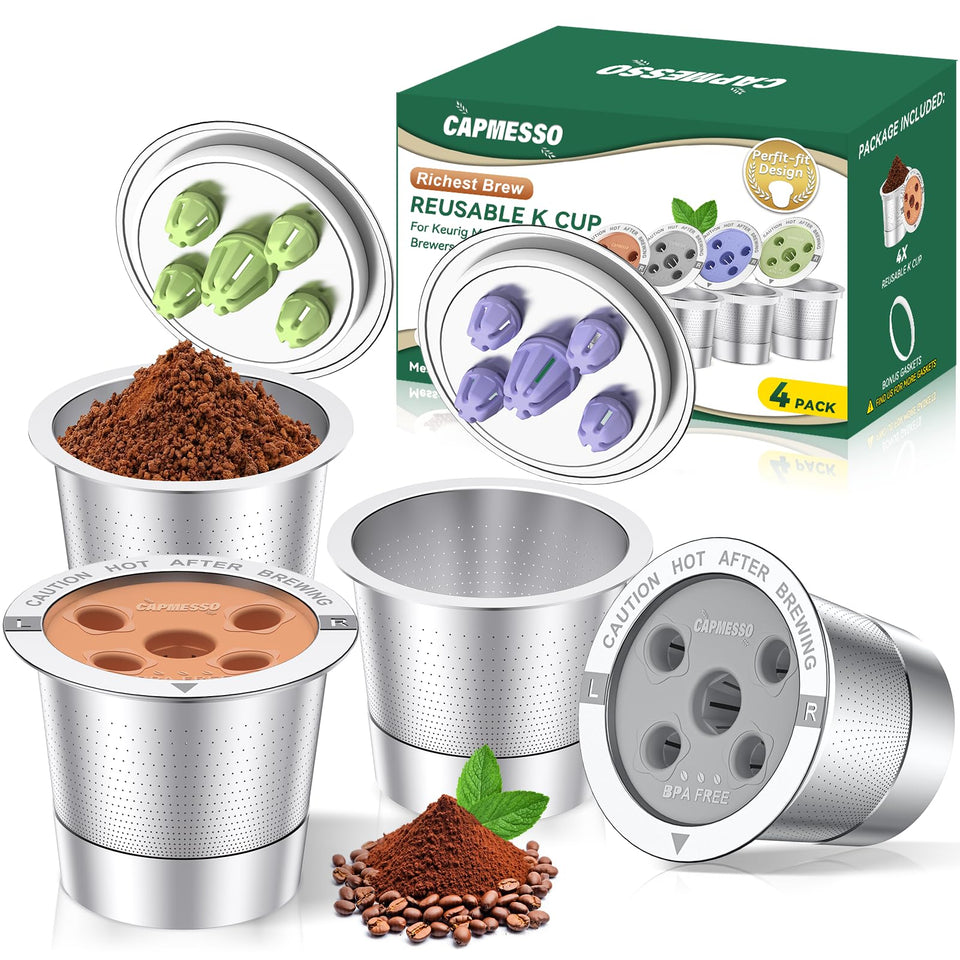 CAPMESSO reusable K-Cup with MultiStream lid for Keurig delivers leak-free performance.