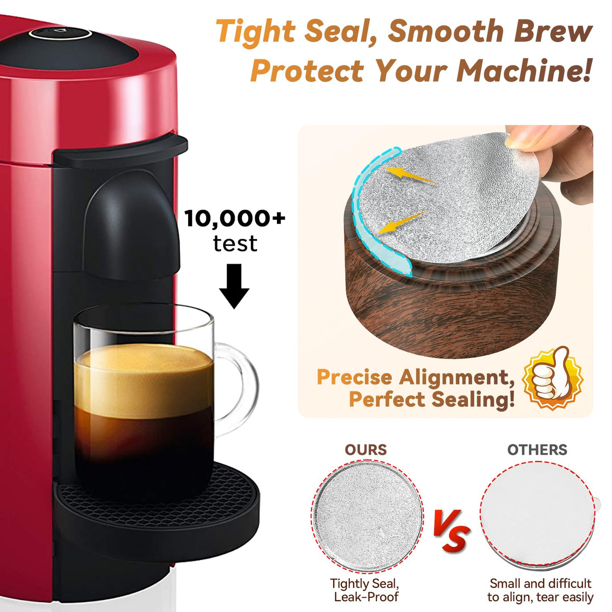 Capmesso sealing base stabilizes pods during refilling