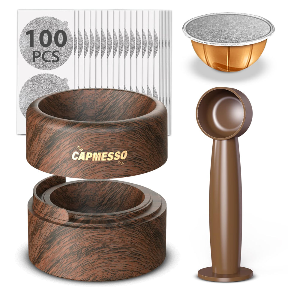 Capmesso Vertuo refill kit with foil lids for airtight freshness