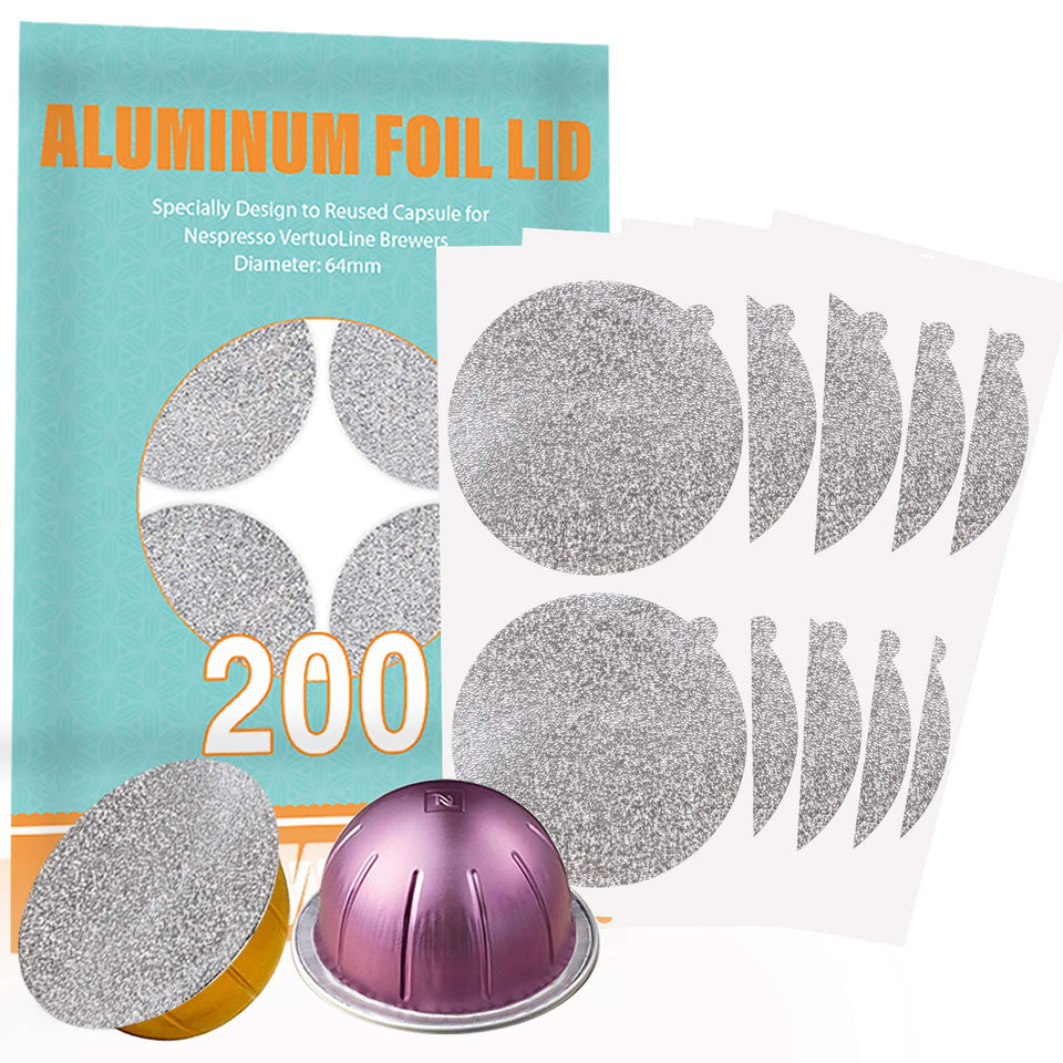 CAPMESSO VertuoLine foil lid 64mm pack preserves aroma for reuse