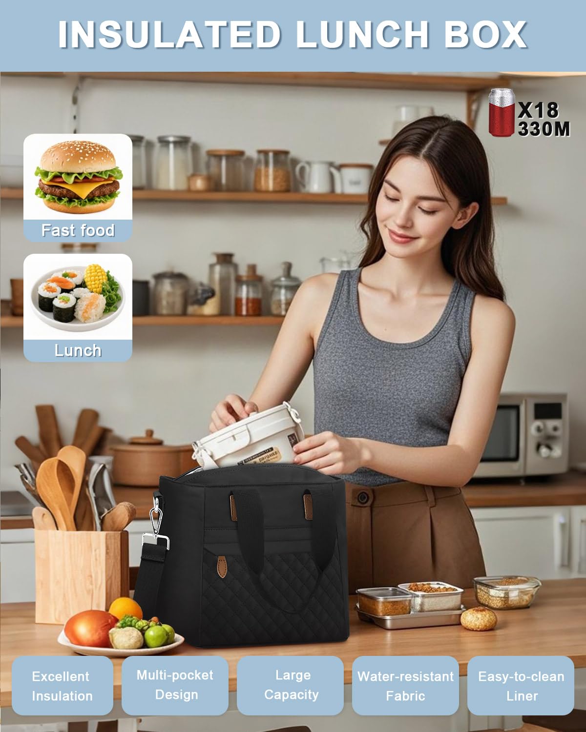 Capolo insulated interior keeps food at the right temperature for hours