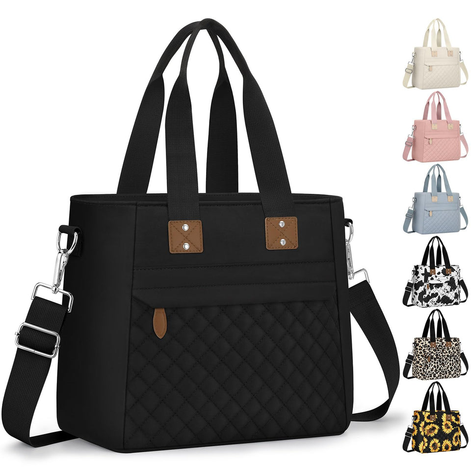 Capolo lunch bag with large capacity and front quilted detail for daily meals