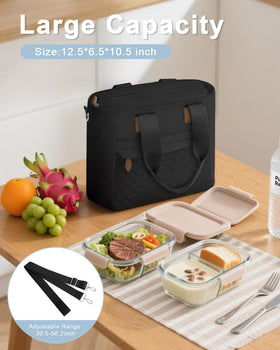 Capolo lunch bag with removable shoulder strap for hands-free carrying