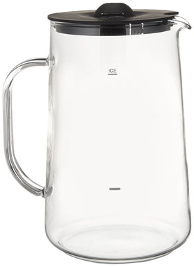 Capresso 6624 ice tea glass pitcher with 80-ounce capacity for serving iced tea.