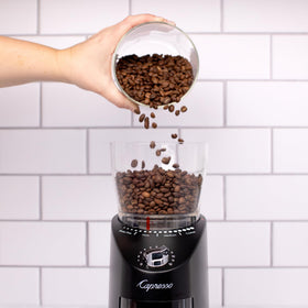 Capresso Infinity Plus pulse grinding option offers extra control over each batch