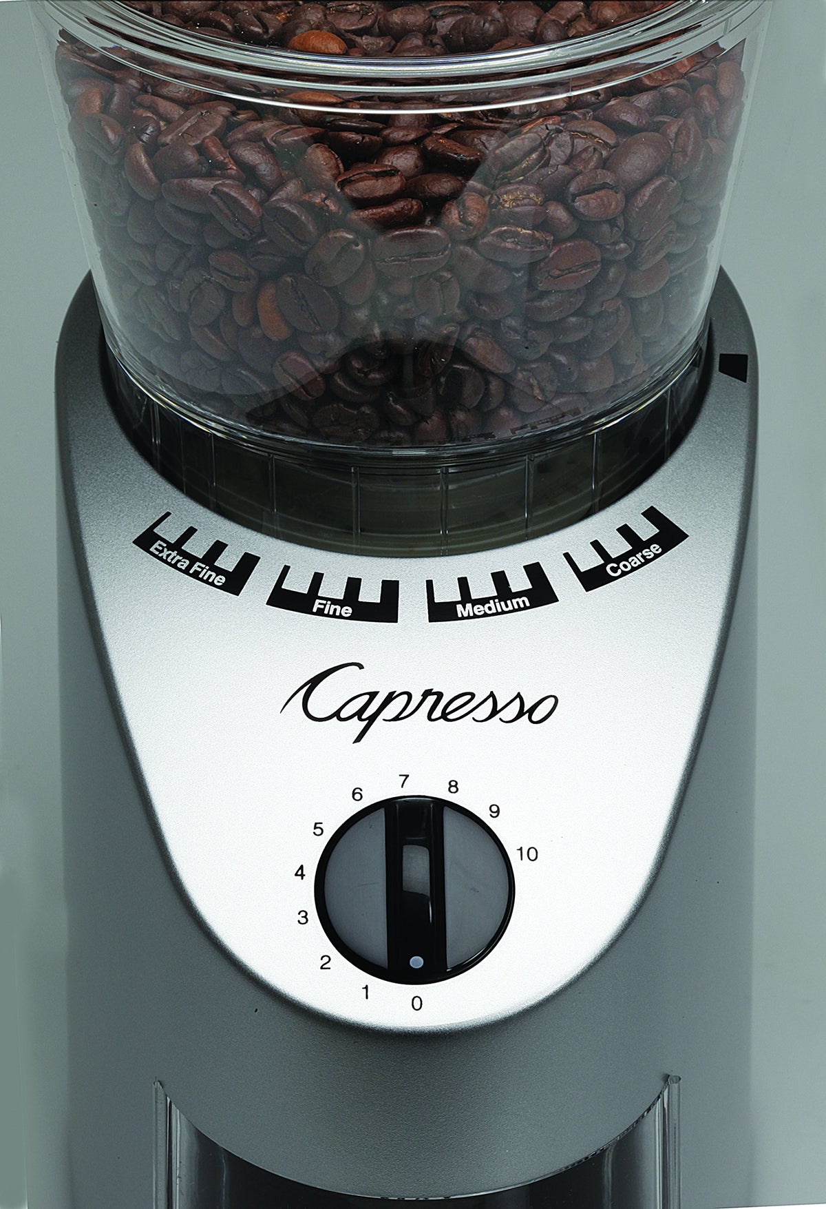 Capresso Infinity stainless housing design emphasizing durable construction