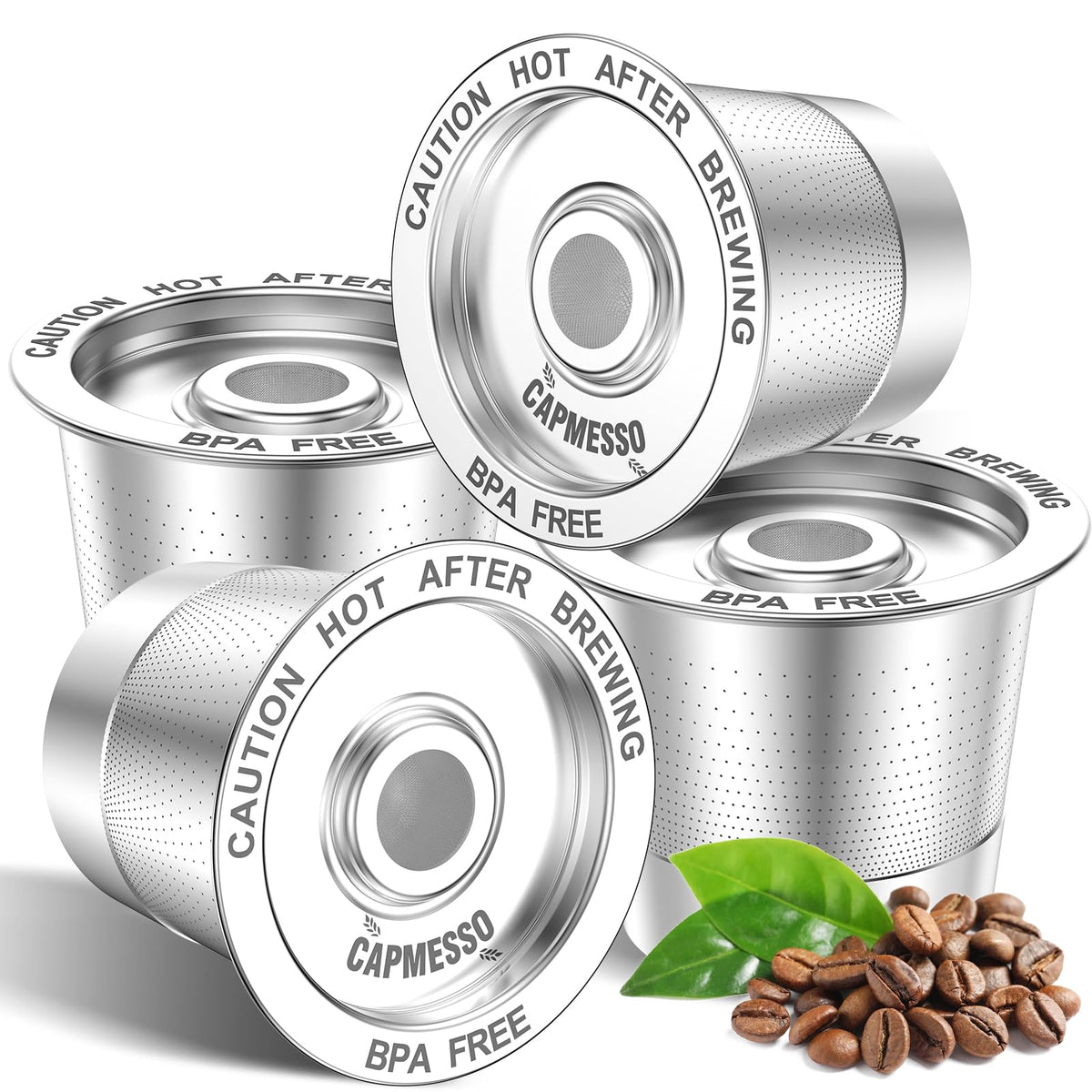CAPMESSO reusable k-cups four-pack for Keurig 1.0 compatibility, cost-saving.