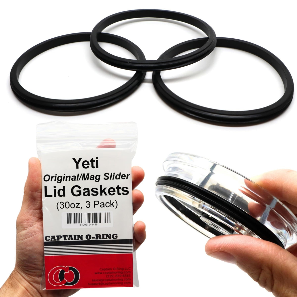 Captain O-Ring 30oz lid seal compatibility with Yeti Rambler for a secure fit