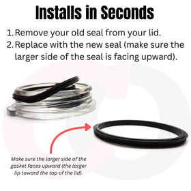 Captain O-Ring three-pack lid seal set provides easy replacements for travel mugs