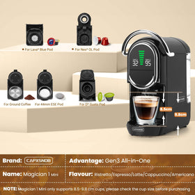 CAPXSNOB Magician1 21oz reservoir minimizes refills during busy mornings.