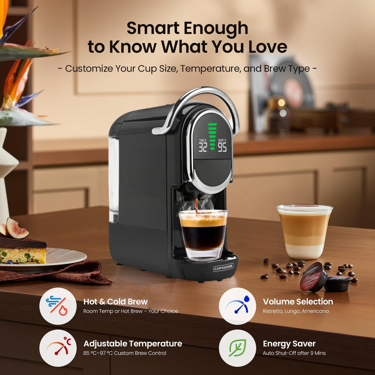 CAPXSNOB Magician1 multi-pod compatibility supports Nespresso Original and other options.