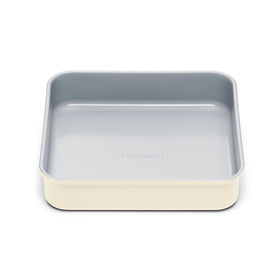 Caraway 9-inch square pan cream finish, top view for even brownie baking