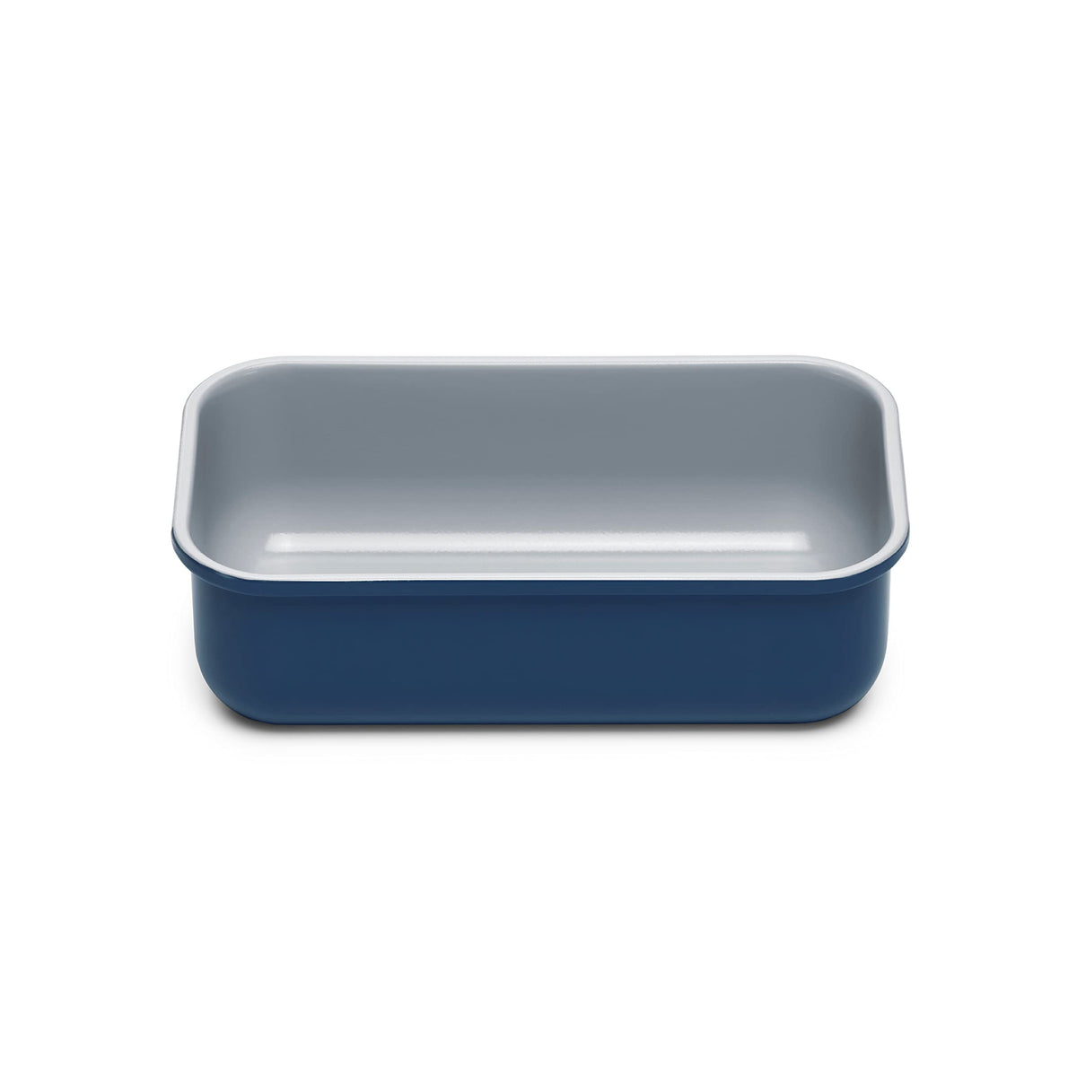 Caraway loaf pan with non-stick ceramic coating for easy release.