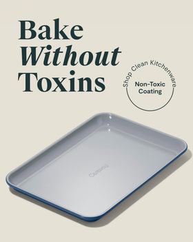 Caraway nonstick ceramic coating facilitates food release and simple cleanup.