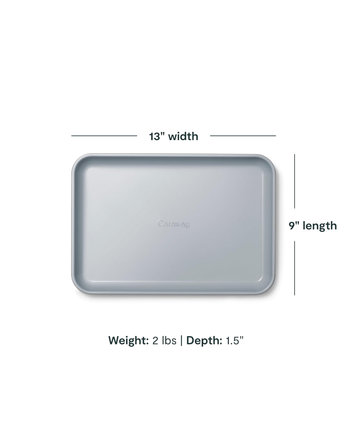 Caraway oven-safe bakeware with aluminized steel core for steady heat.