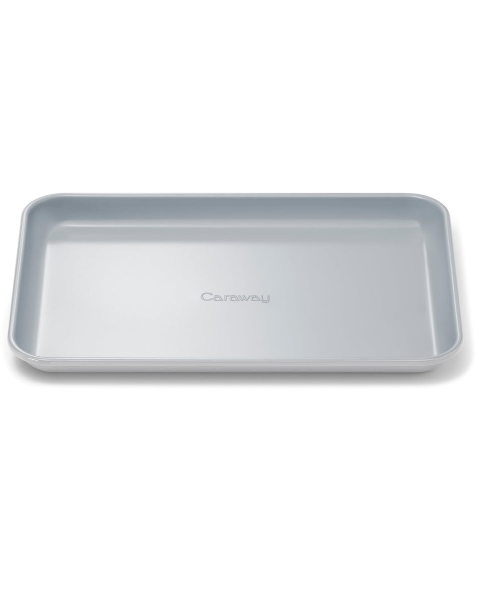 Caraway small baking sheet with oven-ready surface for versatile, even baking