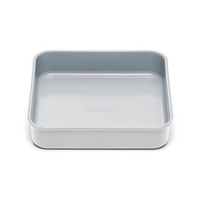 Caraway square pan browns brownies with easy release for quick cleanup.
