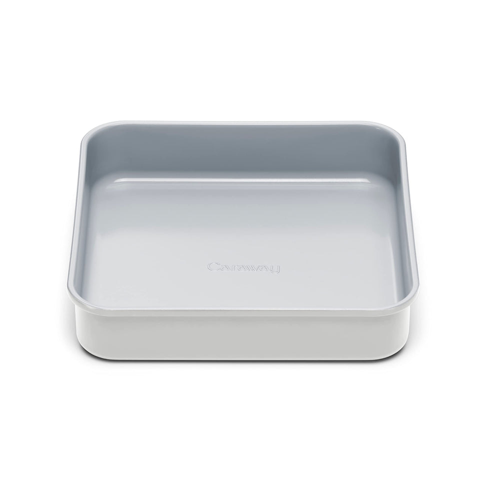 Caraway square pan browns brownies with easy release for quick cleanup.