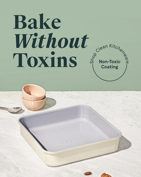 Caraway square pan lemon bars releasing cleanly thanks to non-toxic coating