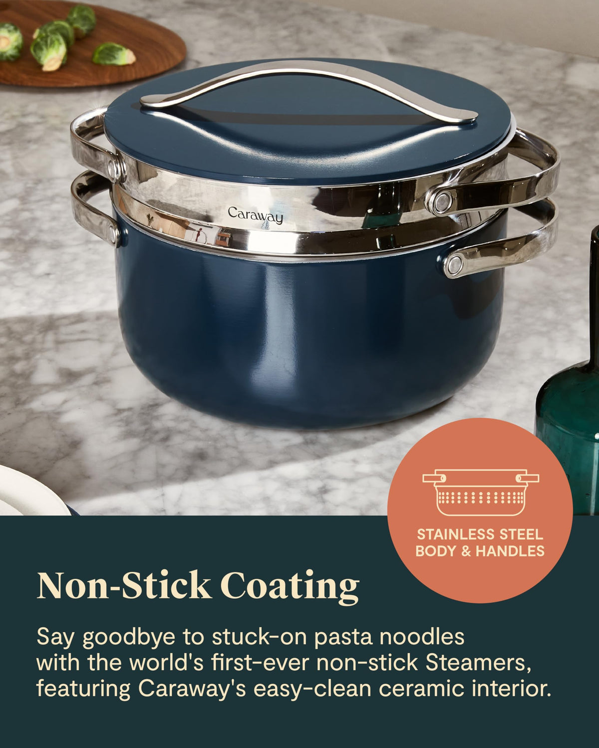 Caraway Steamer non-toxic materials ensure safe cooking