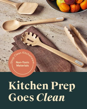 Caraway wooden server; ideal for turning and serving with ceramic cookware.