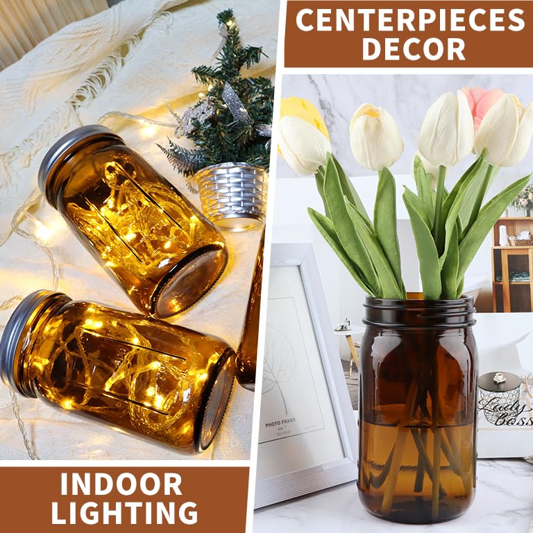 CARBLIN jars styled for decor and centerpieces with labels included.