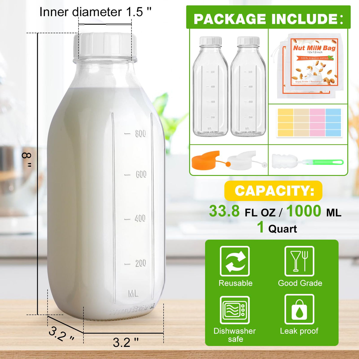 CARBLIN nut milk bags with ultra-fine mesh for silky blends.