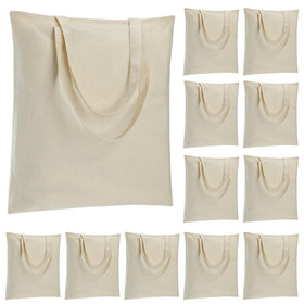 Carbrea large canvas tote with open top for easy packing and shopping.