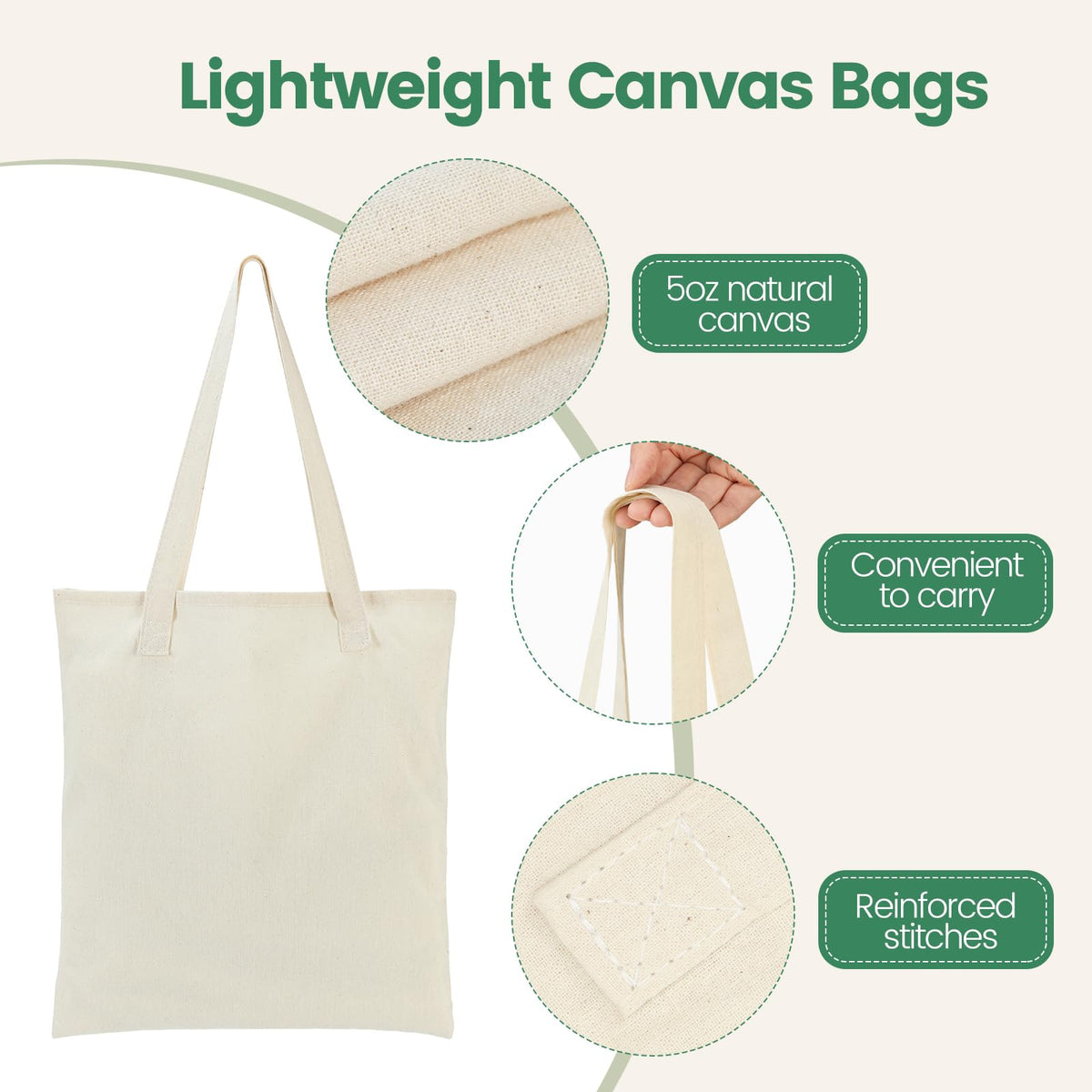Carbrea bulk tote versatile for grocery shopping and gifts