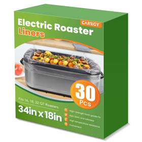 CAREGY 34x18 roaster liner fits 16-22 qt roasters for mess-free cooking.