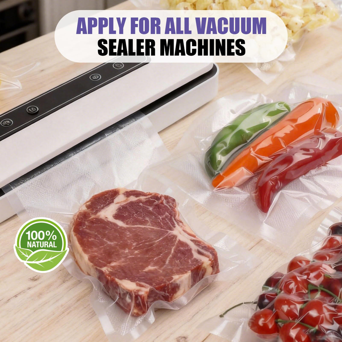 CAREGY 8x12 bags ideal for portioning and marinating meals.