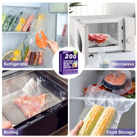 CAREGY 8x12 bags enable reliable sealing and organized storage