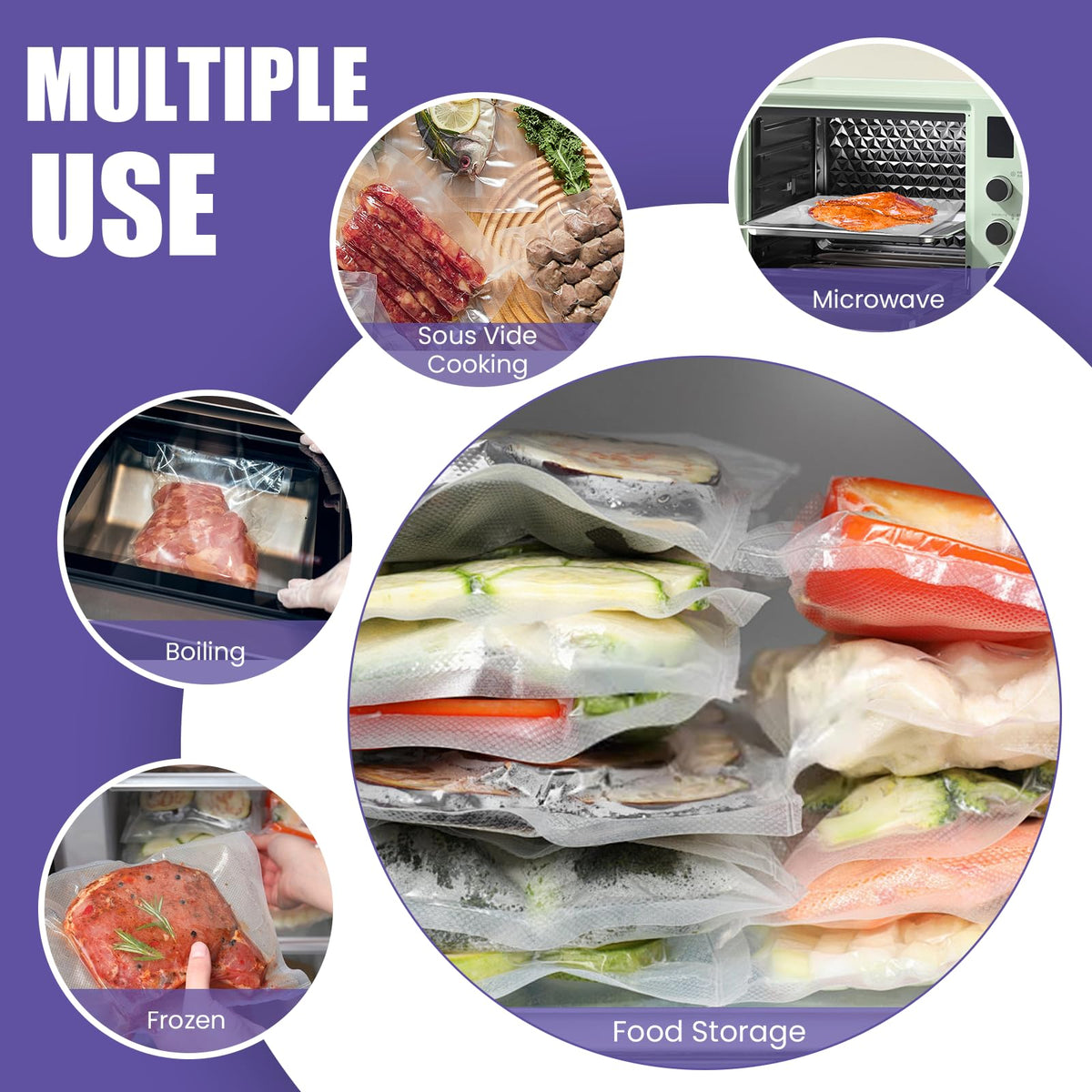 CAREGY organized storage bags 8x12 simplify weekly meal prep and leftovers.