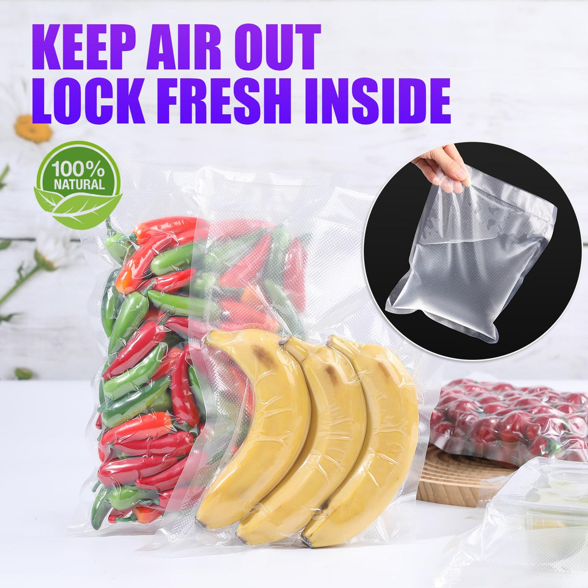 CAREGY sous vide-ready bags for precise temperature cooking