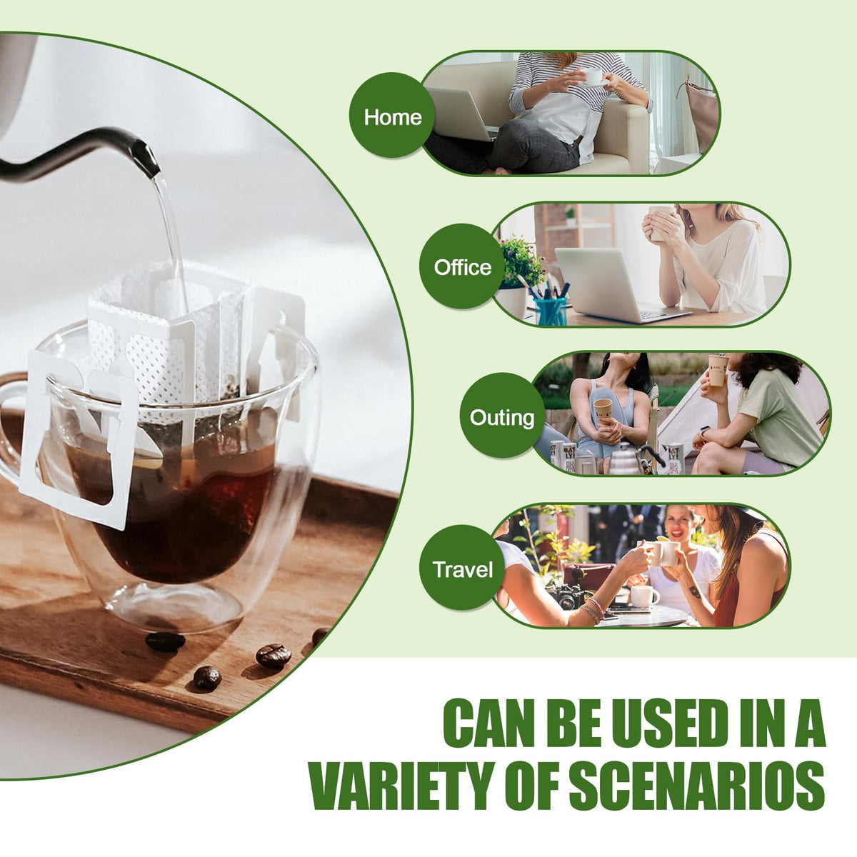 CARGEN portable paper coffee filter bag ready for quick cups anywhere.