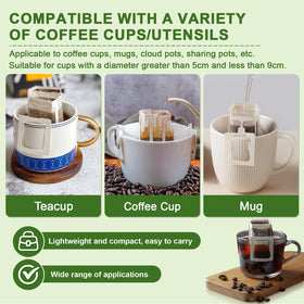 CARGEN single-serve drip coffee bag in use delivering a clean cup.